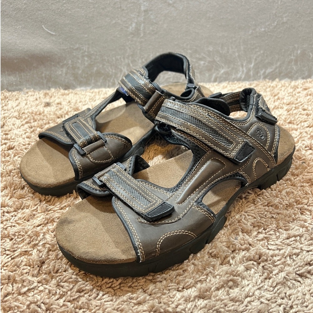 788|Coleman Adjustable Triple Strap Outdoor Gorpcore Sport Sandals Brown Mens 11
